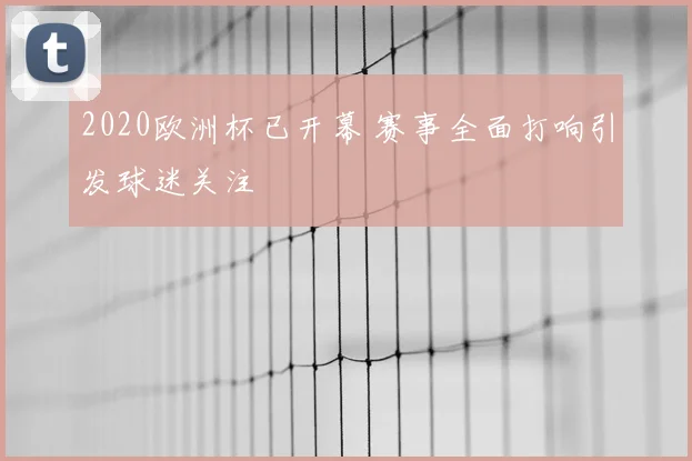 2020欧洲杯已开幕 赛事全面打响引发球迷关注